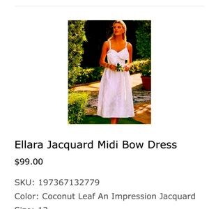 Lilly Pulitzer Cream/white Textured Dress